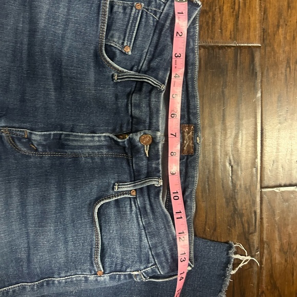 MOTHER Distressed Blue Ankle Jeans - Picture 7 of 8
